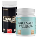 Creatine Monohydrate 500g + Marine Collagen Peptides 20oz Bundle – Muscle Strength, Recovery & Joint Support – Unflavored, Canada-Made, Wild-Caught Fish, 166 Total Servings