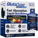 Flüssige Glutathion-Ergänzung, Zitronen-Beeren-Flaschen Acerola Energy Booster w/Zinc, Tägliche Vitamine & Minerals, Zero Sugar Formulation, Tägliche Auto-Immune Unterstützung für Erwachsene, 0.34 fl oz, Packung von 60