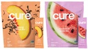 Cure Hydration | Plant-Based Electrolyte Drink Mix | Energy & Dehydration Bundle | No Sugar | Coconut Water |100mg Caffeine | Non-GMO | Vegan | 14-Pack Each: Peach Tea & Watermelon