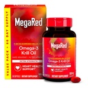 MegaRed Antarktis Krill Öl 500mg Omega 3 Fettsäure-Ergänzung, extra Stärke EPA & DHA Krill Öl Softgels (90cnt Box), Astaxanthin, Herzgesundheits-Ergänzung mit keinen Fisch Öl Nachgeschmack
