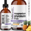 Magnesium Glycinate Liquid Drops Supplement for Women, | Men & Kids – magnesio Bisglycinate 100 mg for Natural Calm, Muscle Recovery – Liquid Vitamins (30 Days) Pineapple Flavour