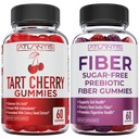 Atlantis Nutrition Tart Cherry 60 Gummi + Sugar Free Prebiotic Fiber Gummis für Erwachsene 2-Pack (120 Gummi)