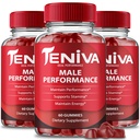 Teniva Gummies, Official Teniva Gummies for Men - Maximum Strength Performance, All Natural Support Overall Health & Wellness, Teni Va Advanced Support Gummy Reviews (3 Pack)