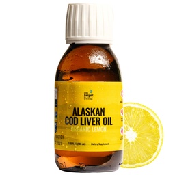 On Target Living Alaskan Cod Liver Oil- Travel Size 3.33 oz. | Naturally Occurring Vitamins A & D | Organic Lemon Flavor | Premium Line Caught Cod Liver Oil