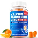 Gummies Calcium Supplement for Men 50+: 1200mg Calcium Gummies | Extra Strength with 2000IU Vitamin D3 K2 B12 B6 Magnesium Zinc Lycopene Turmeric - Chewable Vegan Easy to Digest (60Count)