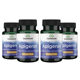 Swanson Apigenin-Bioflavonoid Ergänzung natürliche Prostata Unterstützung-Metabolismus & Nerve Gesundheit Unterstützung Schlaf & Entspannung 90 Caps, 50mg Jedes 4 Pack