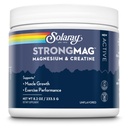 SOLARAY StrongMAG - Creatine Monohydrate Powder for Muscle Growth Support and Magnesium Malate for Cellular Energy Support - Unflavored Magnesium Powder - Vegan and Gluten Free - 30 Servings, 8.2 OZ