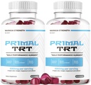 (2 Pack) Primal TRT Gummies - Official Primal TRT Gummys for Men - Maximum Strength, PrimalTRT Premium Advanced Formula All Natural Support Plus Vitamin for Health & Wellness, 120 Gummies for 2 Months