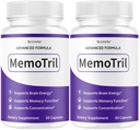(2 Pack) Memotril Capsules - Official Memo Tril Advanced Brain Health Supplement Support Pills, All Natural Formula Memotril Vitamins For Overall Health & Wellness Reviews, 120 Capsules For 2 Months