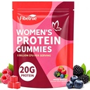 High Protein Gummies – 20g Protein Per Serving – Mixed Berry Gummies for Hair, Skin & Nails – Muscle Recovery & Daily Wellness Support – Low Sugar Protein Supplement – 60 Gummies
