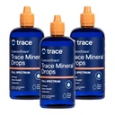 Trace Minerals ConcenTrace Drops | Full Spectrum Minerals | Ionic Liquid Magnesium, Chloride, Kalium | Low Sodium | Energy, Elektrolyte, Hydration | 288 Day Supply, 8 fl oz (Pack mit 3)