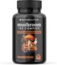 Bio Pilz Complex Supplement mit Ashwagandha. Lion’s Mane, Reishi, Cordyceps, Chaga, Turkey Tail & More - Focus, Energy und Brain Booster (90 Count)