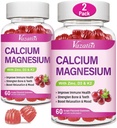 Calcium-Magnesium Zink-Gummien mit Vitamin D3 & K2, hohe Absorption Magnesium-Glycinat-Kalium für Immun- und Kalm-Mood, Korn Flavor 120 Gummie