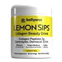 Dr. Kellyann Lemon Sips with Verisol Collagen Peptides, Dermaval & Hyaluronic Acid, Sugar-Free Hydrating Electrolyte Powder, Lemon Ice Flavor, 30 Servings