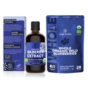 Jungle Powders Wild Bilberry Liquid Extract 3.4oz & Organic Freeze Dried Whole Blueberries 4oz – Alcohol-Free European Bilberry Liquid Supplement for Eyes & No Sugar Added Handpicked Dried Blueberries