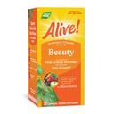Nature's Way Alive! Beauty Formula, Supports Hair Growth*, 30 ct | Helps Reduce Fine Lines & Wrinkles*, Clinically Studied Ingredient, Lustriva, Biotin, Vitamin C, Hyaluronic Acid, Vegan