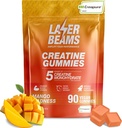 Creatine Monohydrate Gummies 5000mg, Mango Flavor, 90 Count | Workout Performance & Recovery Support, Vegan Formula with Creapure Creatine, Gluten Free, Third Party Tested