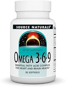 Quelle Naturals Omega 3-6-9, Essential Fatty Acid Complex for Heart and Brain Health* - 30 Softgels
