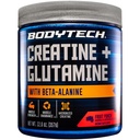 BodyTech 100% Pure Creatine and Glutamine Fruit Punch Flavor, Powder Supports Muscle Strength, Endurance & Recovery Easy-to-Mix Workout Supplement (12.6 oz./31 Servings)