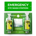 MAASTERS BPA Free Wall-Mounted Eye Wash Station with Sign - Set of 1