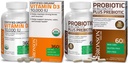 Bronson Probiotic 50 Billion CFU + Prebiotic with Apple Polyphenols & Pineapple Fruit Extract + High Potency Vitamin D3 10,000 IU