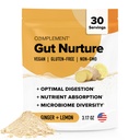 Komplement Gut Nurture Prebiotic + Postbiotic Superfood Powder für Leaky Gut Repair, Probiotics for Digestive Health - Ginger Root - 30 Servierungen