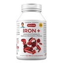 ANDREW LESSMAN Iron Plus 360 Kapseln - 18mg Eisen, 100% reine Aminosäure Chelateisen (Glycinat, Aspartat), Plus Vitamin C für erhöhte Absorption, klein, leicht zu schlucken Kapseln, keine Zusatzstoffe