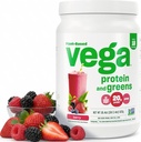 Vega Protein and Greens Protein Powder, Berry - 20g Plant Based Protein Plus Veggies, Vegan, Non GMO, Pea Protein für Frauen und Männer, 1,2 lbs (Packaging May Vary)