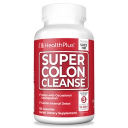 Gesundheit Plus Super Colon Reinigen 30 Tage Versorgung mit Sanfter Darm Reinigen Detox, Psyllium Husk, Probiotika für Verstopfung Relief & Verdauungshilfe, 120 Kapseln