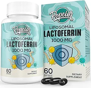 Liposomal Lactoferrin 1000 mg - Höhere Absorption - für Eisenabsorption & Immunfunktion Lactoferrin Ergänzungen für Erwachsene, 60 Softgele (3 Flaschen)