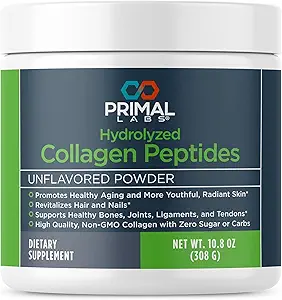 Primal Health Hydrolyzed Collagen Peptides - Multi Collagen Blend - fördert gesundes Haar, Nägel, Haut, & Gelenke - Non-GMO & Keto Friendly - Unflavored Protein Powder - 30 Portionen