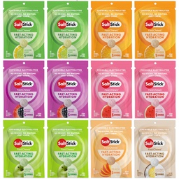 SaltStick Elektrolyt FastChews - 120 Count Variety Pack - Kaubare Elektrolyt Tabletten für Hydration, Salz Tabs - 10 Count (Pack von 12)
