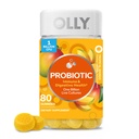 OLLY Probiotic Gummy, 1 Billion CFUs, Immun- und Verdauungsunterstützung, Kaubare probiotische Beilage, Mango, 80 Count