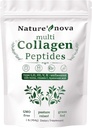 Nature's Nova Multi Collagen Peptides Powder - Typ I,II,III,V,X mit Biotin, Hyaluronsäure, Vitamin C - Entflammt, leicht aufgelöst, Non-GMO
