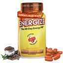 iSatori Energize Brain & Focus Koffein Pillen - Fast Acting All Day Energy Pills, Brain Booster, Energy and Focus Supplement, Time Release Koffein bedeutet keine Jitter, kein Crash (60 Tabletten)