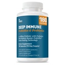 Dr. Tobias Deep Immune Probiotics & Prebiotics, Dual Action Digestion & Immune Support mit PreforPro Prebiotics & Delayed Release Spore Forming Probiotics für Frauen & Männer, 180 Kapseln, 90 Servierungen