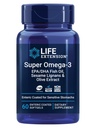 Life Extension Super Omega-3 EPA/DHA Fish Oil, Sesam Lignans & Olive Extract – Herzgesundheit, Gehirngesundheit, Entzündungsgesundheitsunterstützung, Glutenfrei, Enteric-Coated, Non-GMO, 60 Softgels