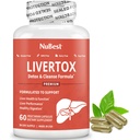 LiverTox - Advanced Liver Detox & Cleanse Formula - Herbal Liver Support mit Milchdistel, Turmeric, Artichoke, Dandelion, Beet & Zink hilft Leberfunktion & Verdauung | 60 Vegan Kapseln