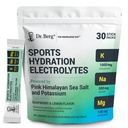 Dr. Berg Sports Hydration Elektrolyte Pulver w/Mehr Salz (Pink Himalayan) - 30 Keto Elektrolyte Pulverpackungen w/a Delicious Salty Raspberry & Lemon Flavor - Enthält 1.000 mg Kalium