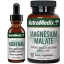 NutraMedix Energy Support Bundle - Inklusive Adrenal Energy Support Liquid Drops und Magnesium Malate Capsules for Energy & Athletic Support - Kein Koffein - 2-Piece Supplement Set