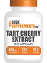 BulkSupplements.com Tart Cherry Extract Kapseln- Tart Cherry Supplement, Tart Cherry Kapseln 500mg - Antioxidans Quelle, Glutenfrei, 1 Kapsel pro Servieren, 240 Veg Kapseln (Pack von 1)