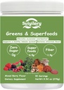 Greens Superfoods Pulver für Verdauungs-Gesundheit, Sugar Free Super Greens Powder, Spirulina, Chlorella für Bloating & Gut Support, Tägliche Unterstützung für Frauen, 30 Servierungen, Mixed Berry