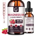 (2 Pack) Magnesium Glycinate Flüssigkeitstropfen | 1000mg Flüssiger Magnesiumkomplex mit D3, L-Thea & GABA für Energie, Schlaf, Nerven und Herzgesundheit, hohe Absorption, Himbeer Geschmack