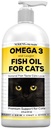 Nodens Natürliches Fischöl für Katzen Haut & Coat - 100% reines Omega 3 Fischöl für Dandruff & Hairballs - Katze Vitamine und Ergänzungen Fish Oil Liquid für Gelenkentzündung, Immununterstützung & Verdauung
