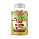 Vitamatic Kids Prebiotic Fiber Gummis – Extra Strength 4g Fiber – Zero Sugar Hinzugefügt – 60 Pectin-Based Gummis – Digestive Health & Regularity Support