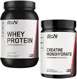 BARE PERFORMANCE NUTRITION BPN Creatin Monohydrat & Whey Vanilla Protein Powder Bundle