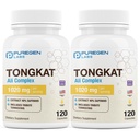 Puregen Labs Tongkat Ali Extract 200 bis 1 für Männer, 1020mg pro Servieren, [High Potency] Insgesamt 240 Kapseln - Men's Health Support mit 20mg Tribulus Terrestris | Non-GMO, Gluten Free, Made in USA