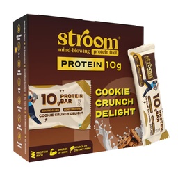 STROOM Protein Bar Pack | Cookie Crunch Delight | 10g Protein Bar | 6 Bars