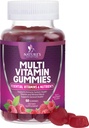 Multivitamin-Gummien für Erwachsene mit Vitaminen A, C, D, B12 - Gummy Multivitamins für tägliche Ernährungsunterstützung mit Vitaminen & Mineralien für Frauen & Männer, Nature's Multi VIT Vitamin - 60 Gummis