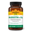 Country Life Quercetin 500mg Kapseln mit Vitamin D3 800 IU – Immununterstützungsergänzung für Erwachsene – Tägliche Immunverstärker – Quercetin Immunsystem Boost, 90 Kapseln